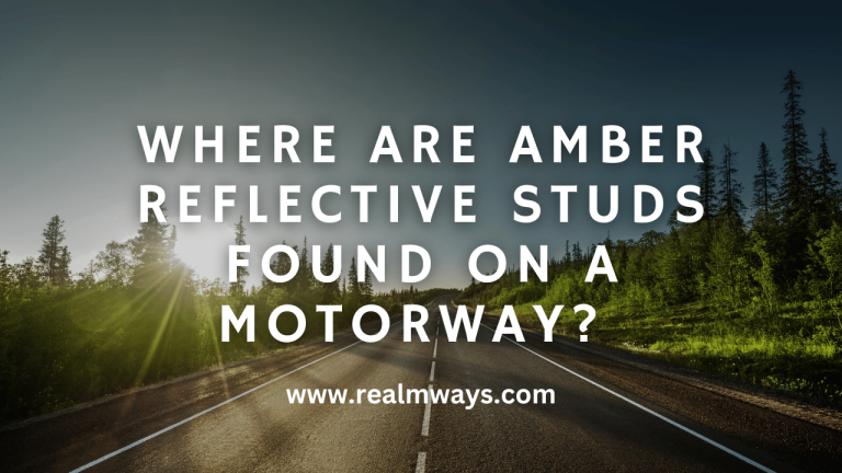 Where are Amber Reflective Studs Found on a Motorway?